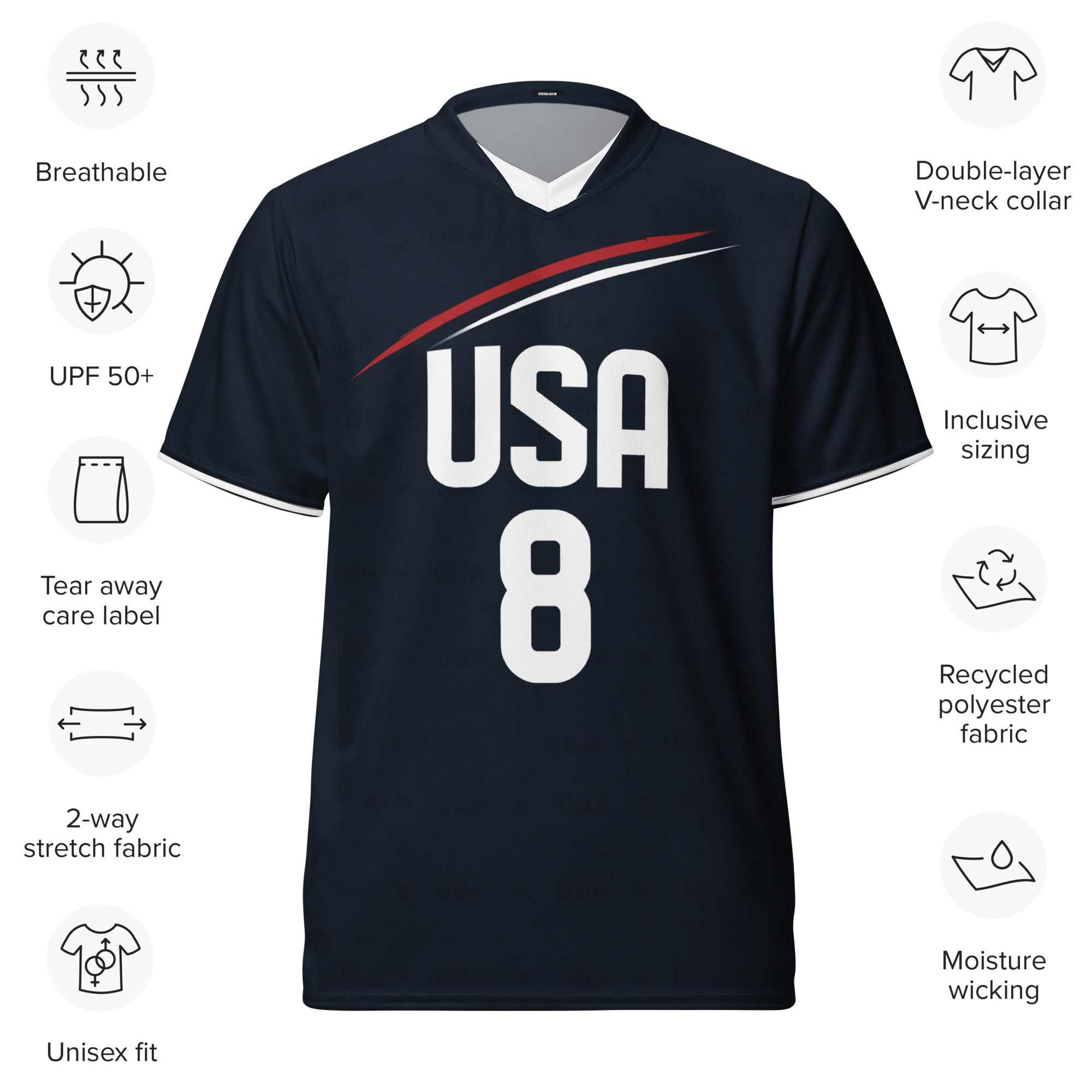 all-over-print-recycled-unisex-sports-jersey-USA-Midnight-Strike-soccer-jersey-navy-base-with-red-and-white-diagonal-strike-premium-national-team-fanwear-front-view