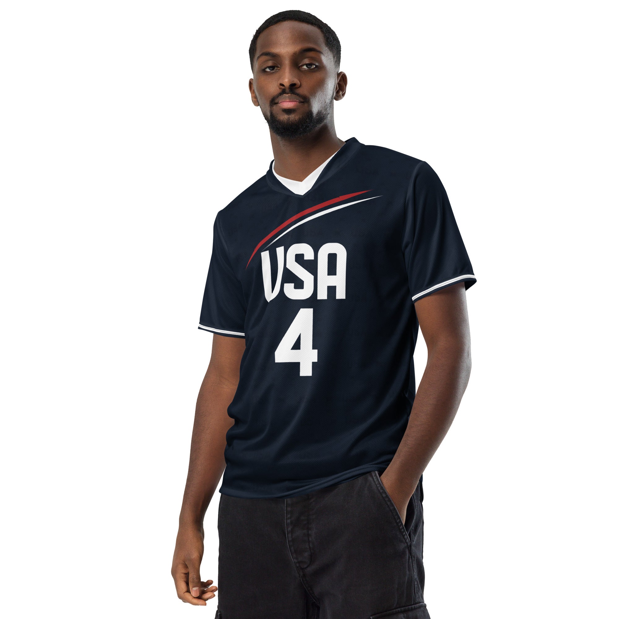 all-over-print-recycled-unisex-sports-jersey-USA-Midnight-Strike-soccer-jersey_navy-base-with-red-and-white-diagonal-strike-premium-national-team-fanwear_front-view-model