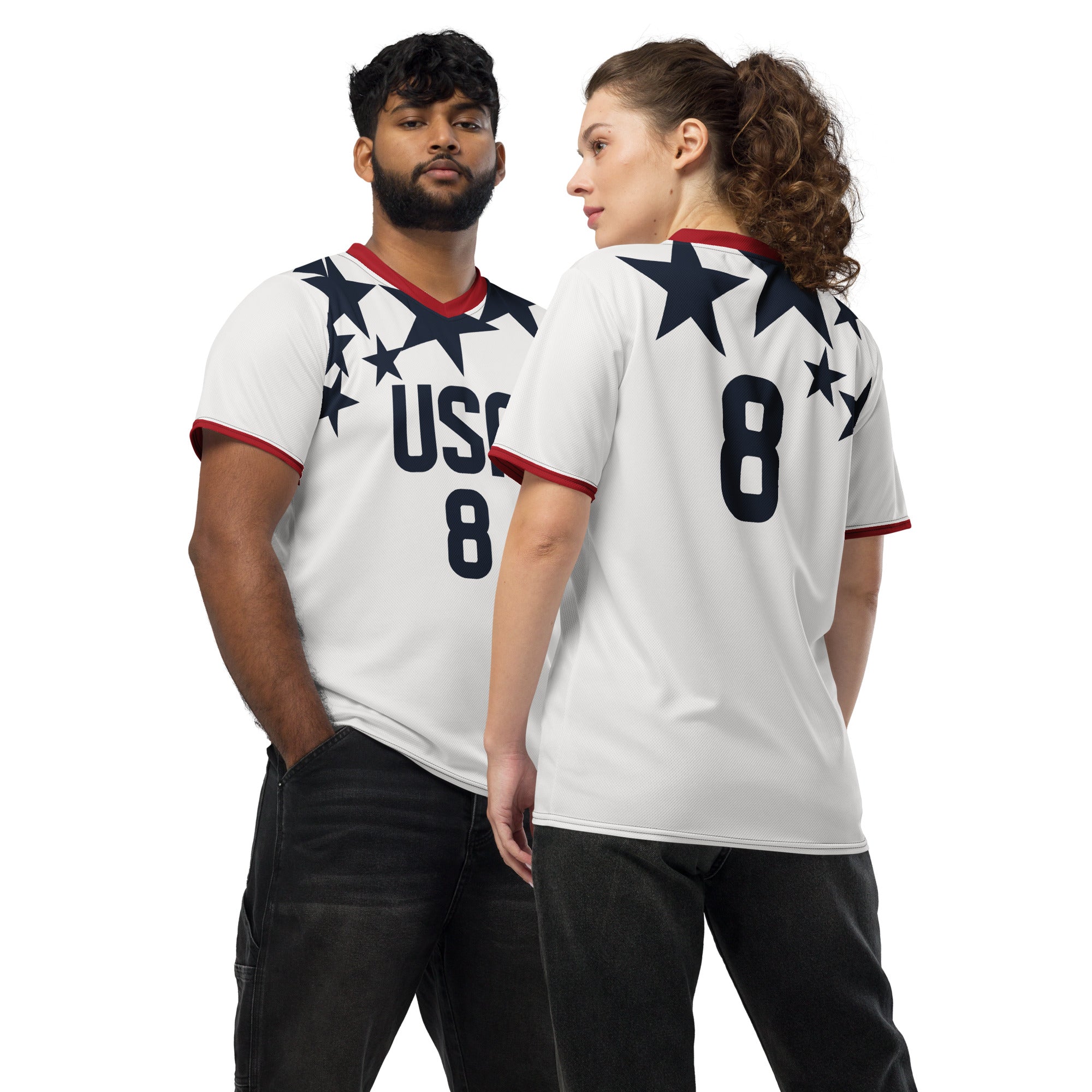 all-over-print-recycled-unisex-sports-jersey-USA-star-edition-soccer-jersey-_8-navy-base-with-red-and-white-diagonal-strike-premium-national-team-fanwear-front-and-back-view