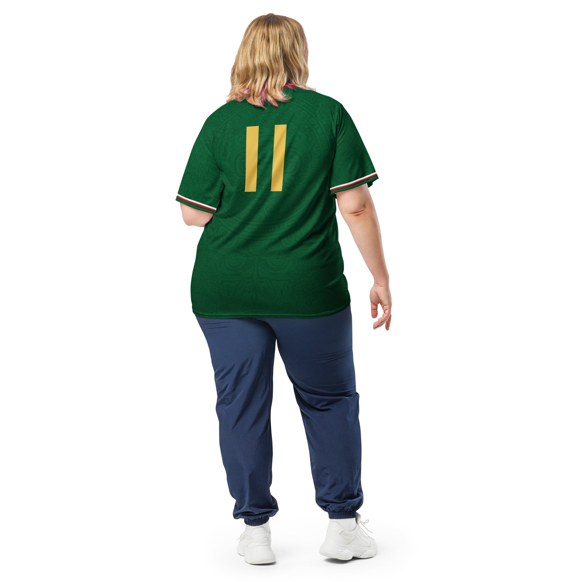 all-over-print-recycled-unisex-sports-jersey-_11-Mexico-Heritage-Verde-edition-soccer-jersey-_-navy-base-with-red-and-white-diagonal-strike-premium-national-team-jersey_female-model-back-view