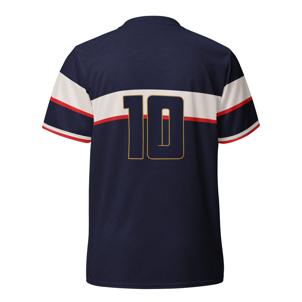 all-over-print-recycled-unisex-sports-jersey-France-Bleu-Majesté-edition-soccer-jersey-royal-blue-base-with-white-chest-band-and-gold-FRANCE-branding-premium-national-team-fanwear-back-view