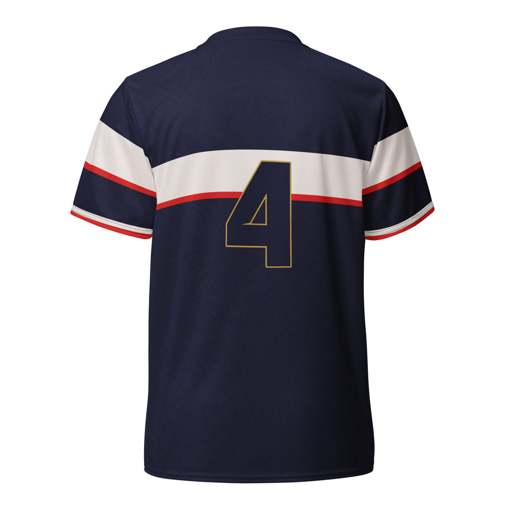 all-over-print-recycled-unisex-sports-jersey-France-Bleu-Majesté-edition-soccer-jersey-royal-blue-base-with-white-chest-band-and-gold-FRANCE-branding-premium-national-team-fanwear-back-view
