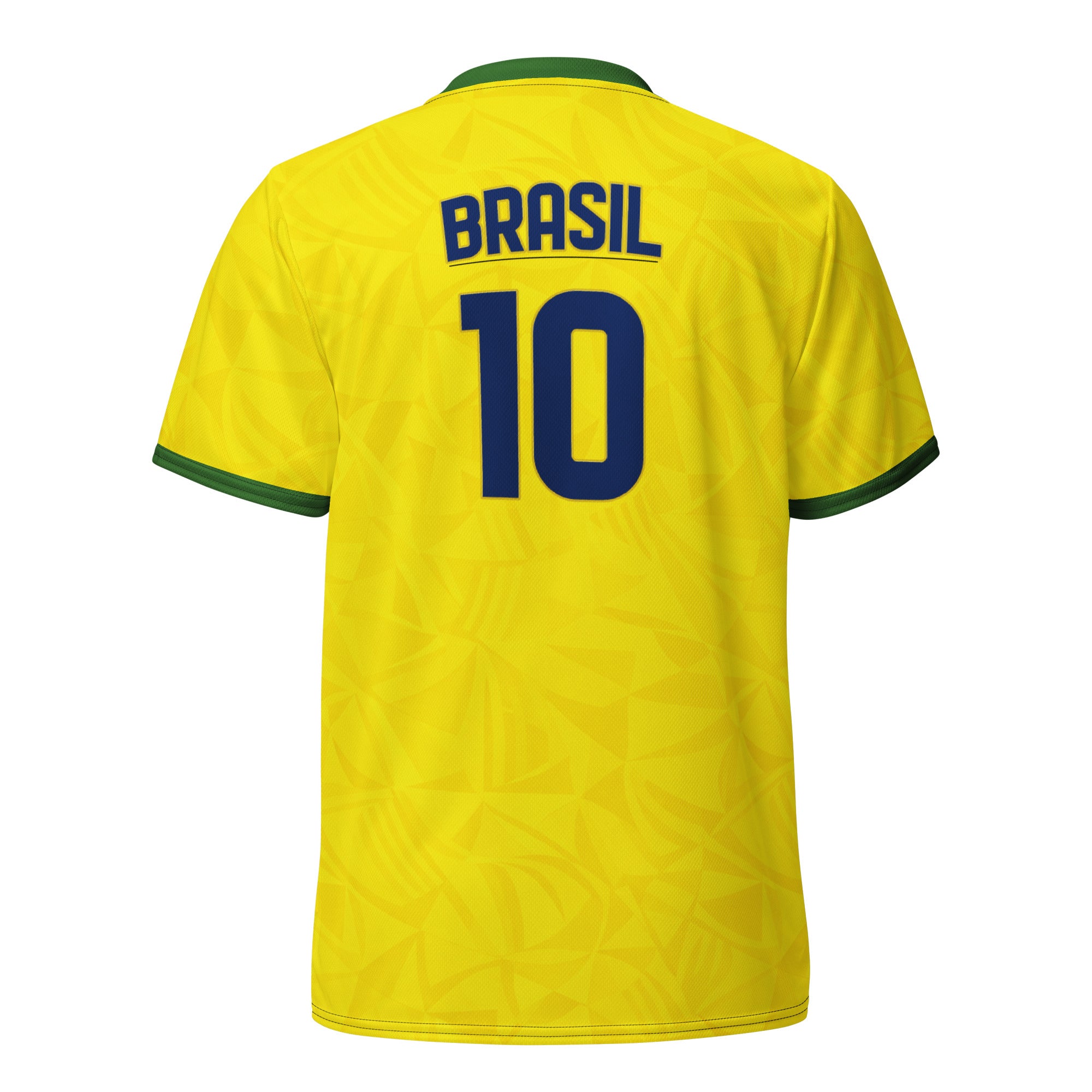 all-over-print-recycled-unisex-sports-jersey-#10- Brazil-Aurora-Amarela-edition-soccer-jersey-vibrant-yellow-with-blue-diagonal-strike-and-geometric-pattern-premium-national-team-fanwear-back-view