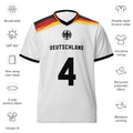 all-over-print-recycled-unisex-sports-jersey-Germany Horizon-edition-soccer-jersey-black-sleeves-with-tricolor-brushstroke-band-and-gold red black-trim-pattern-premium-national-team-fanwear-front-view