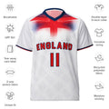all-over-print-recycled-unisex-sports-jersey-#11-England-Lionheart-edition-soccer-jersey vibrant-yellow-with-blue-diagonal-strike-and-geometric-pattern-premium-national-team-fanwear-front-view