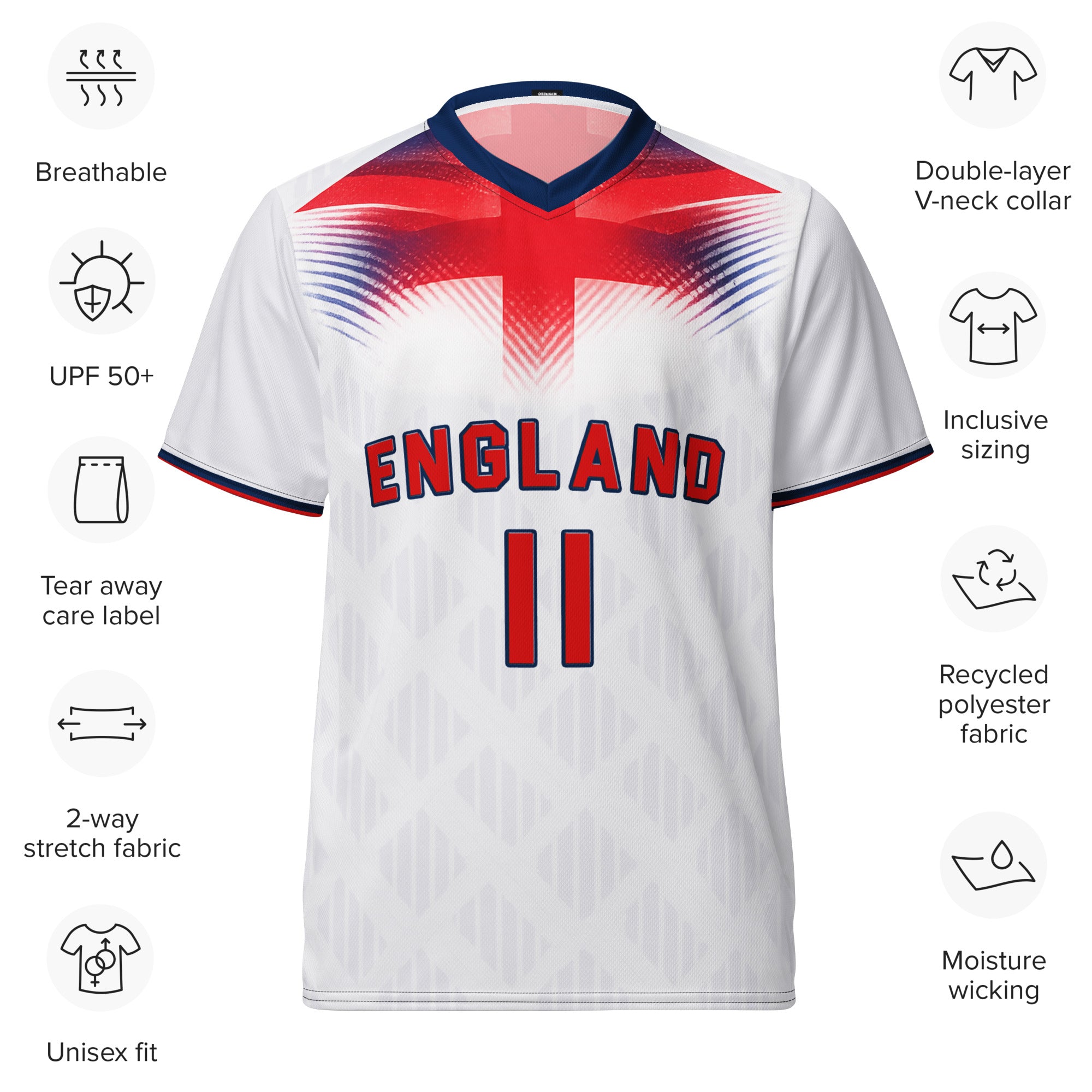 all-over-print-recycled-unisex-sports-jersey-#11-England-Lionheart-edition-soccer-jersey vibrant-yellow-with-blue-diagonal-strike-and-geometric-pattern-premium-national-team-fanwear-front-view
