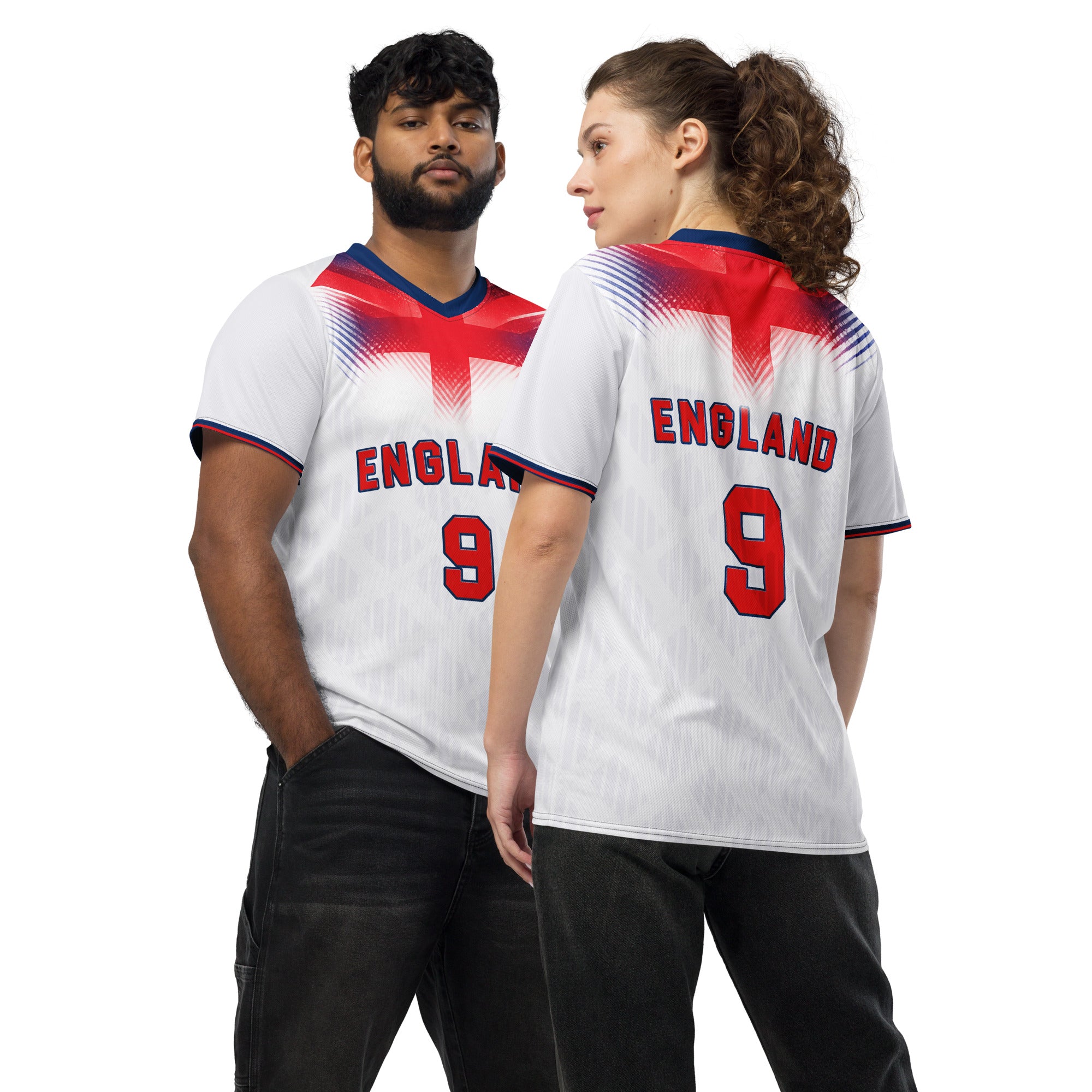 all-over-print-recycled-unisex-sports-jersey-#9-England-Lionheart-edition-soccer-jersey-vibrant-yellow-with-blue-diagonal-strike-and-geometric-pattern-premium-national-team-fanwear-front-and-back-view