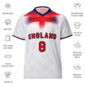 all-over-print-recycled-unisex-sports-jersey-#8-England-Lionheart-edition-soccer-jersey vibrant-yellow-with-blue-diagonal-strike-and-geometric-pattern-premium-national-team-fanwear-front-view