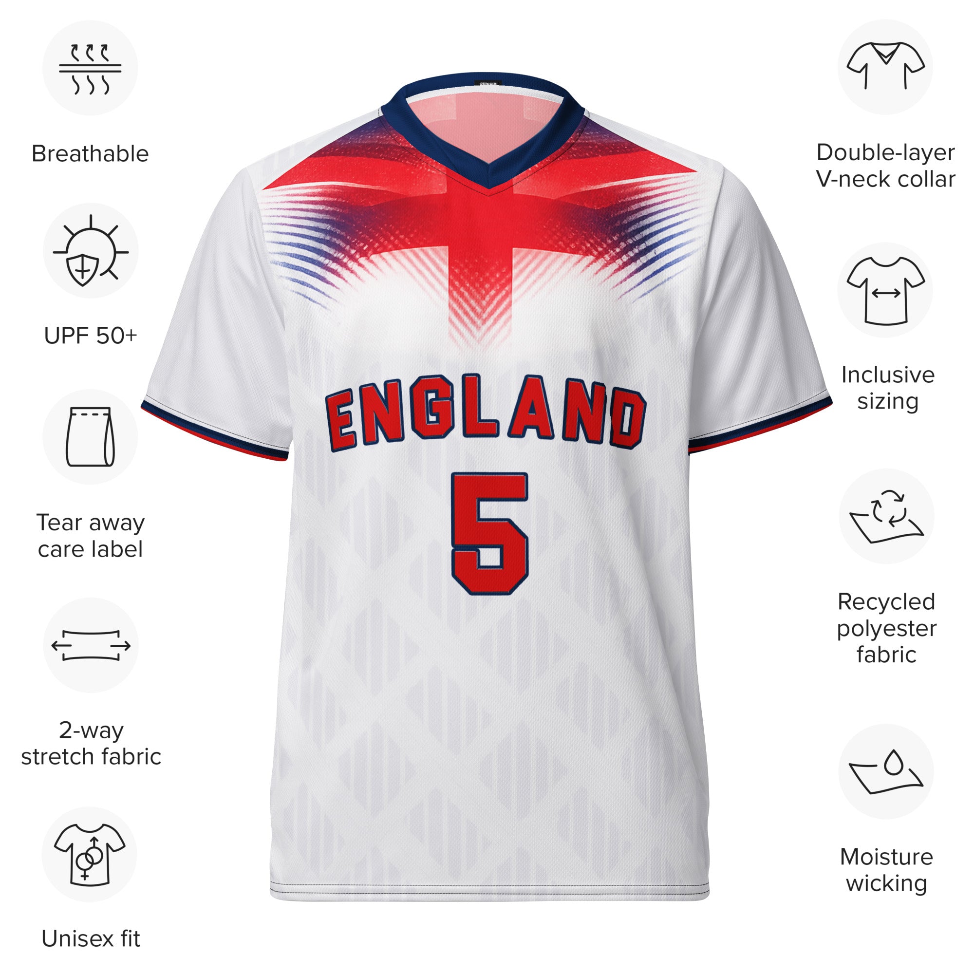 all-over-print-recycled-unisex-sports-jersey-#5-England-Lionheart-edition-soccer-jersey vibrant-yellow-with-blue-diagonal-strike-and-geometric-pattern-premium-national-team-fanwear-front-view