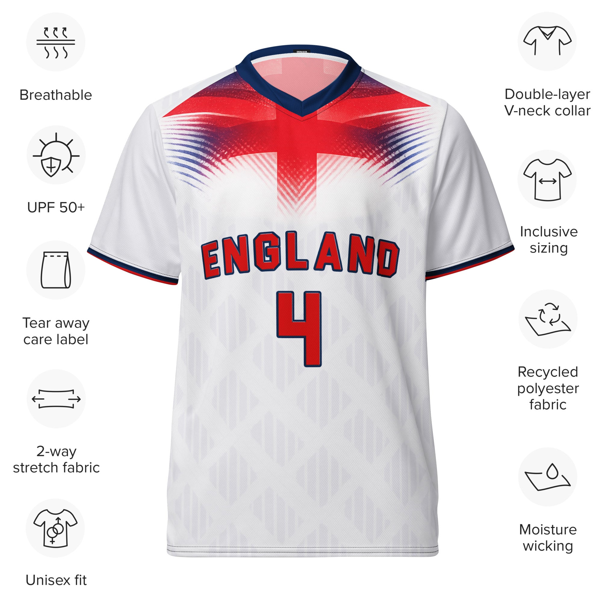 all-over-print-recycled-unisex-sports-jersey-#4-England-Lionheart-edition-soccer-jersey vibrant-yellow-with-blue-diagonal-strike-and-geometric-pattern-premium-national-team-fanwear-front-view