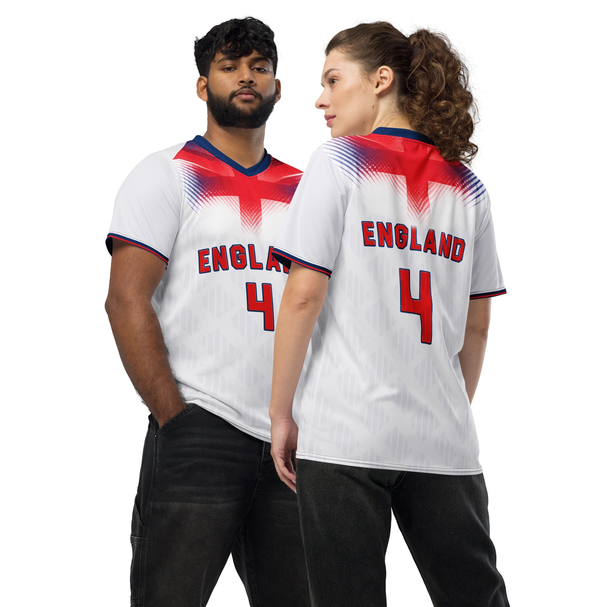 all-over-print-recycled-unisex-sports-jersey-#4-England-Lionheart-edition-soccer-jersey-vibrant-yellow-with-blue-diagonal-strike-and-geometric-pattern-premium-national-team-fanwear-front-and-back-view