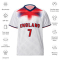 all-over-print-recycled-unisex-sports-jersey-#7-England-Lionheart-edition-soccer-jersey vibrant-yellow-with-blue-diagonal-strike-and-geometric-pattern-premium-national-team-fanwear-front-view